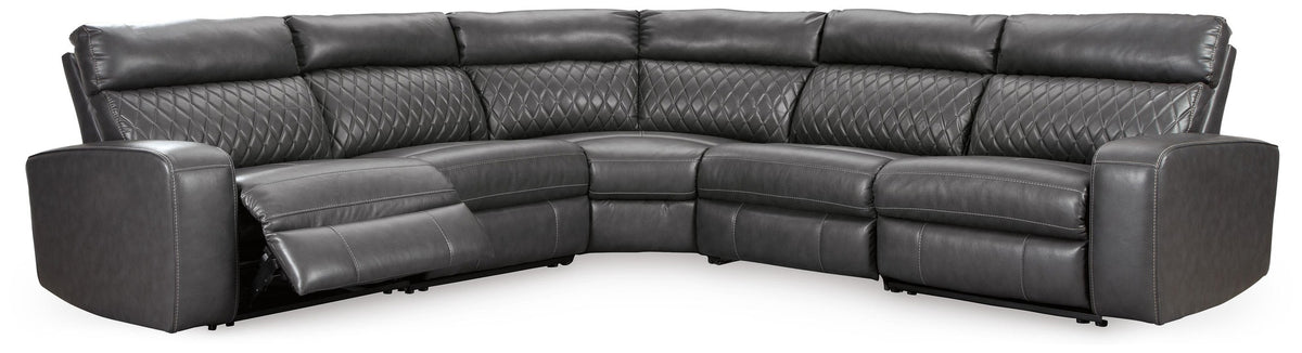 Samperstone 5-Piece Power Reclining Sectional (55203-SI) - Image 2