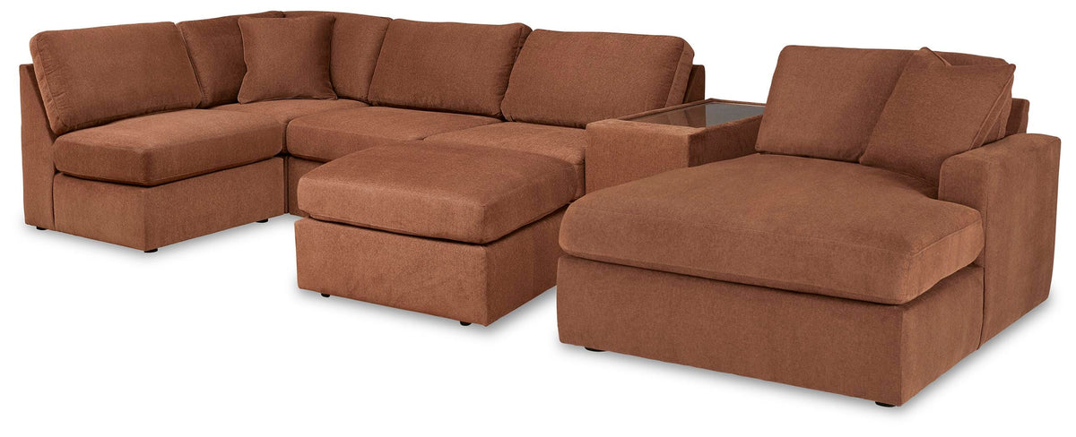 Modmax 6-Piece Sectional with Chaise and Ottoman (92102-SI) - Image 2