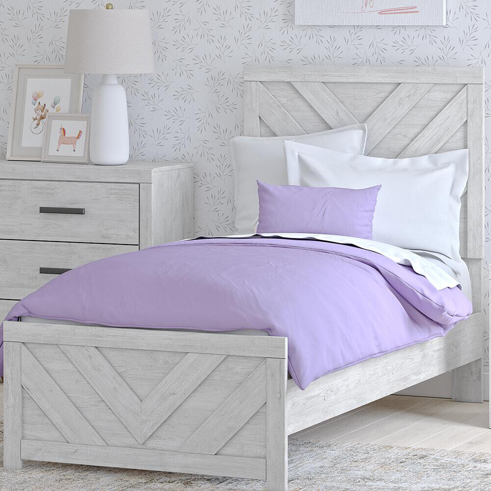 Cayboni Panel Bed (Youth) - Whitewash  (B3788-SI) - Image 8