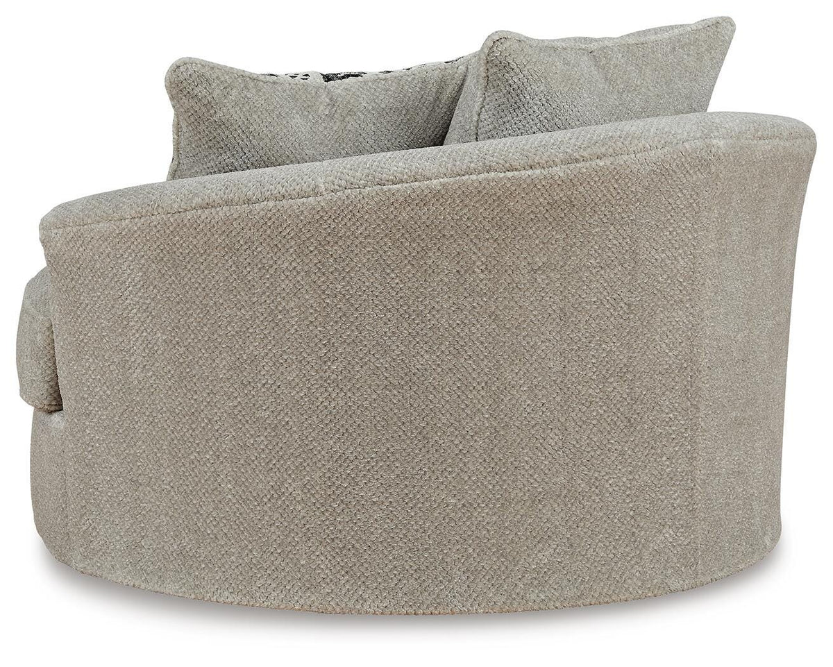 Calnita Oversized Swivel Chair and Ottoman (20502-SI) - Image 8