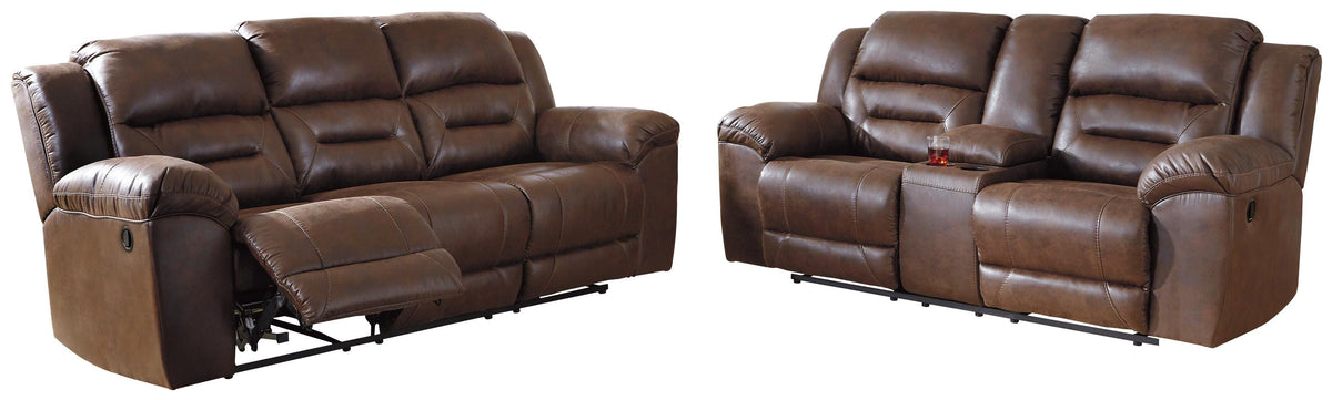 Stoneland Reclining Sofa and Loveseat (39904-SI) - Image 2