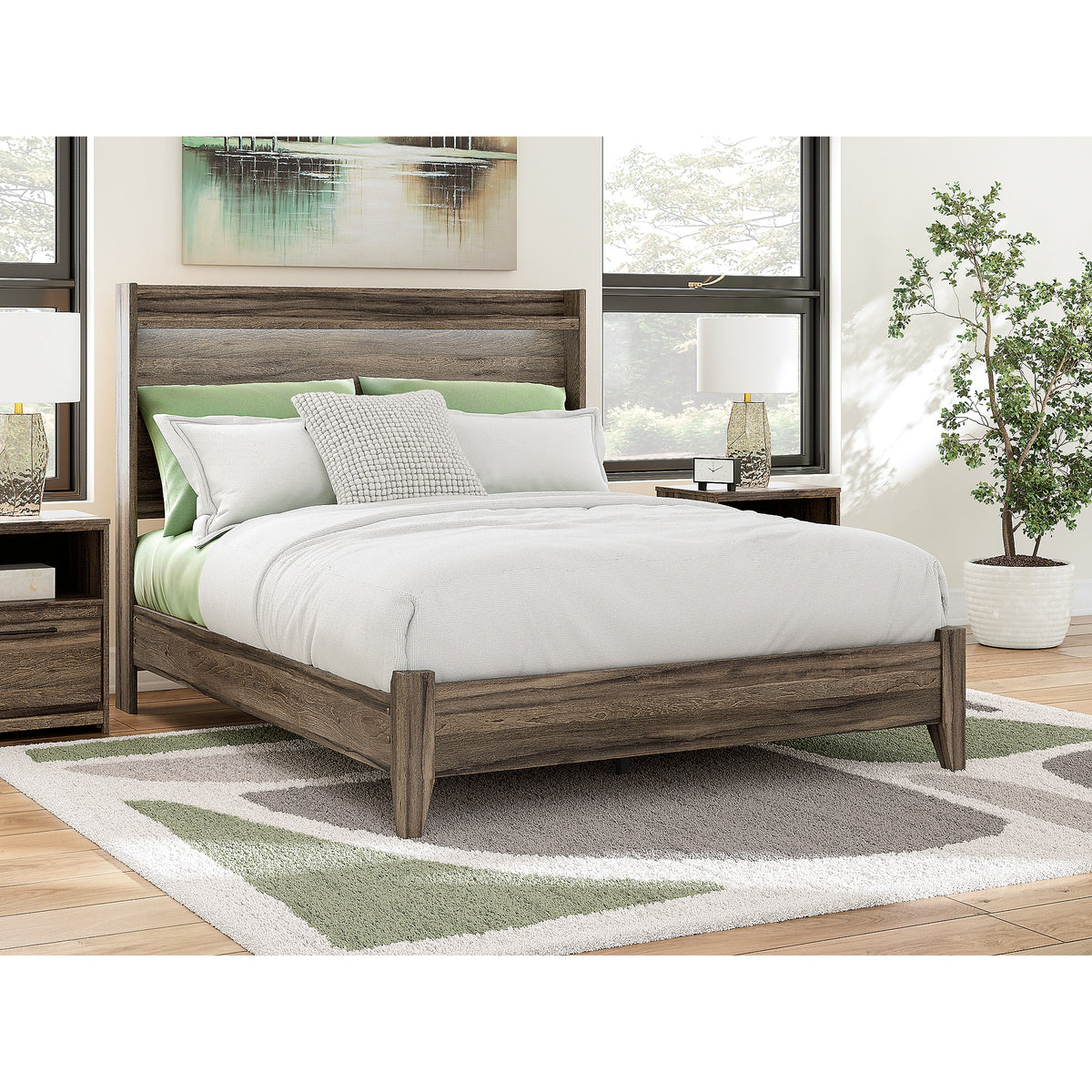 Elbrim Queen Panel Bed, Dresser and Mirror (PCB2005-SI) - Image 19