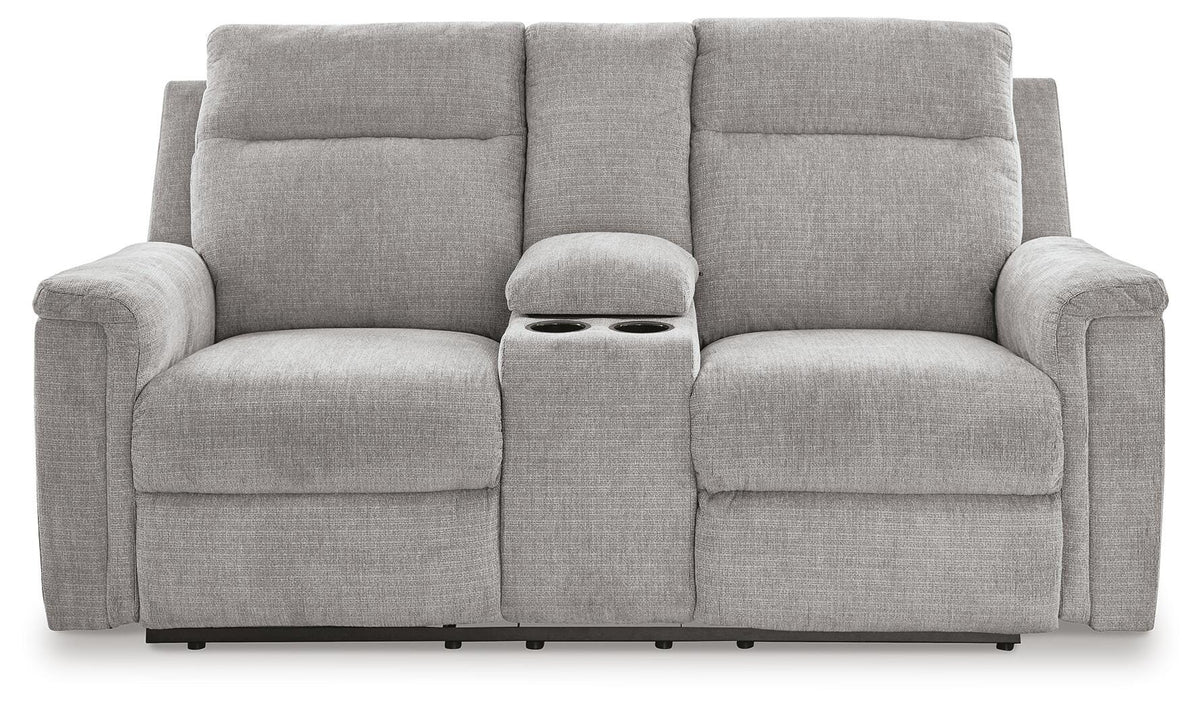 Barnsana Power Reclining Loveseat with Console (33201-SI)