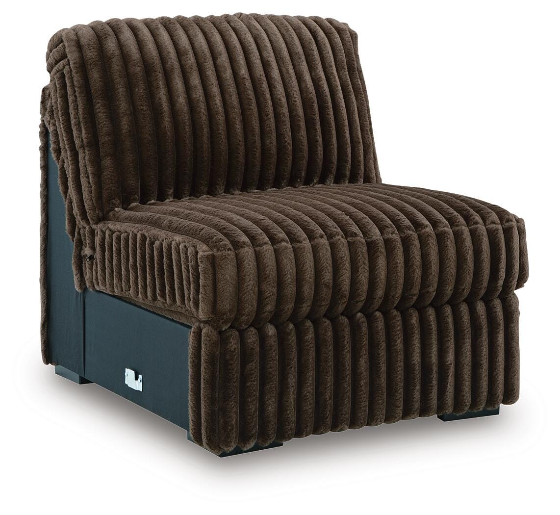 Midnight-Madness 3-Piece Sectional, Oversized Chair and Ottoman (98104-SI) - Image 11