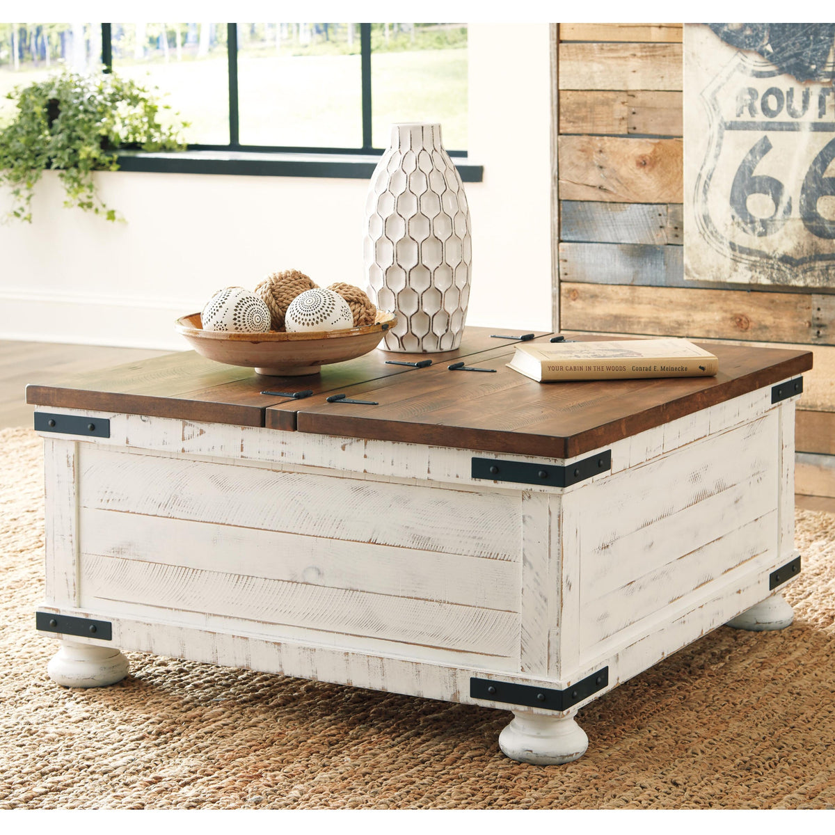 Wystfield Coffee Table - White/Brown  (T459-SI) - Image 9