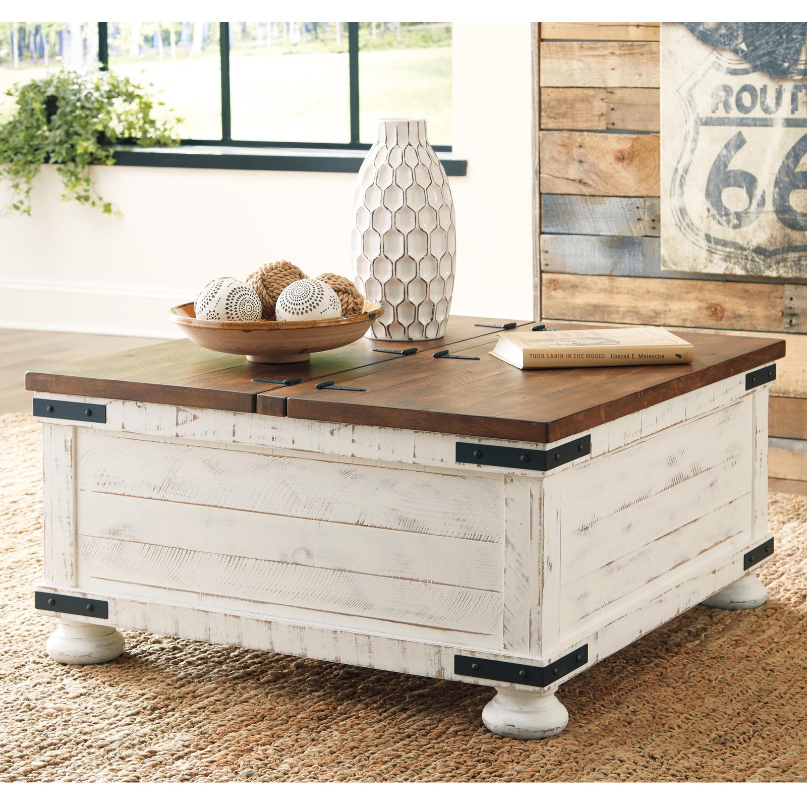 Wystfield Coffee Table - White/Brown  (T459-SI) - Image 9