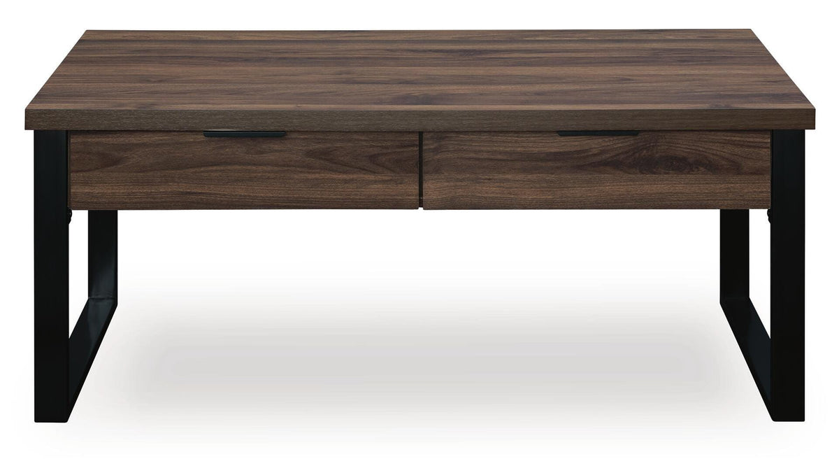 Wickman Falls Coffee Table - Dark Brown  (T318-SI) - Image 3