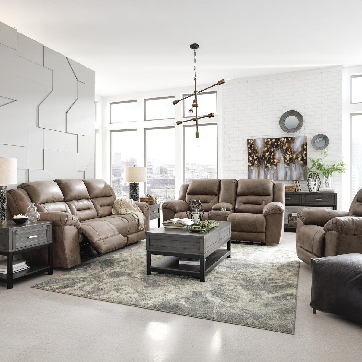 Stoneland Reclining Sofa (39905-SI) - Image 4