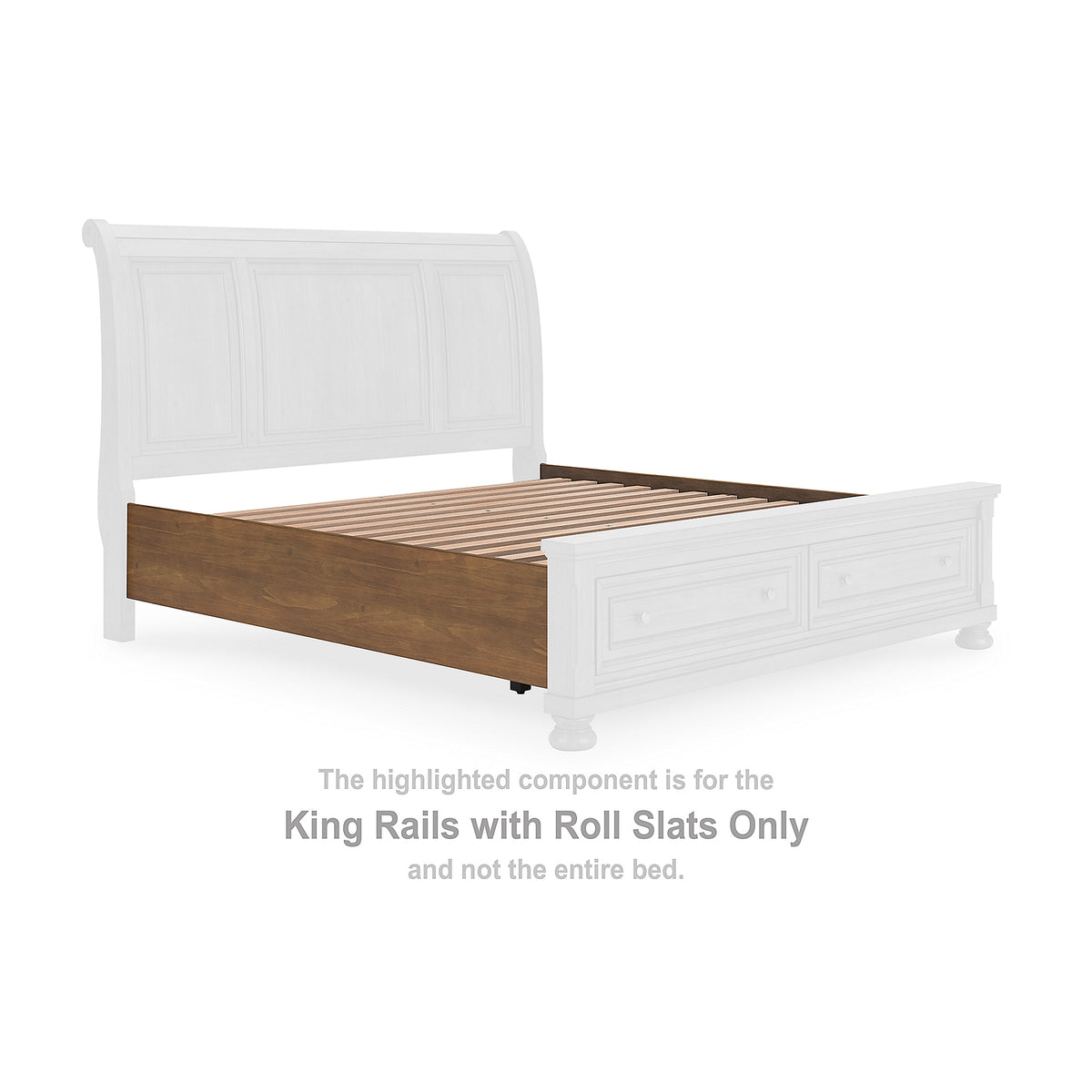 Feddinger King Rails with Roll Slats (PCB779-SI)