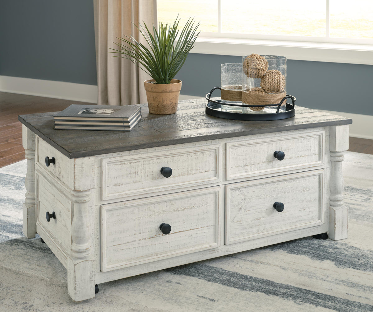 Havalance Lift-Top Coffee Table - White/Gray  (T994-SI) - Image 7