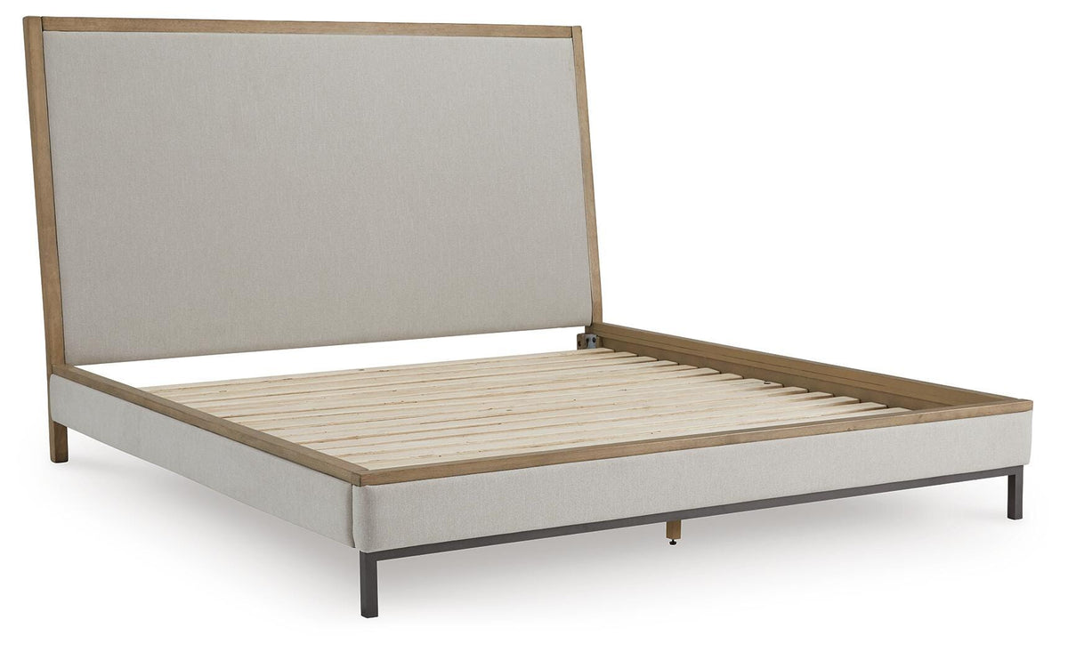 Tomtyn Upholstered Bed - Light Brown  (B622-SI) - Image 2