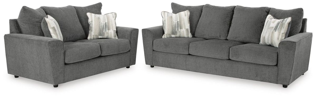 Stairatt Sofa and Loveseat (28502-SI)