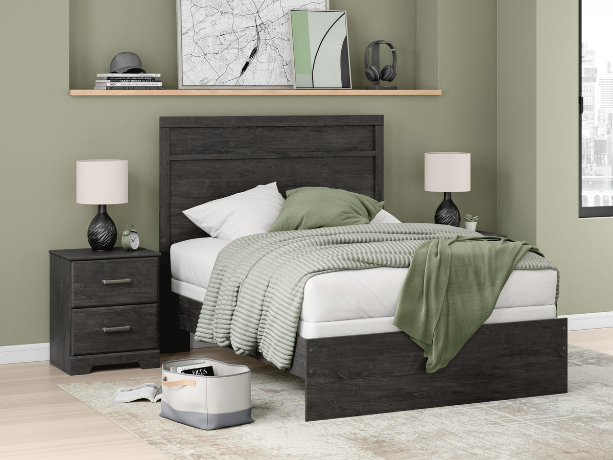 Belachime Panel Bed (Youth) - Charcoal  (B2589-SI) - Image 5