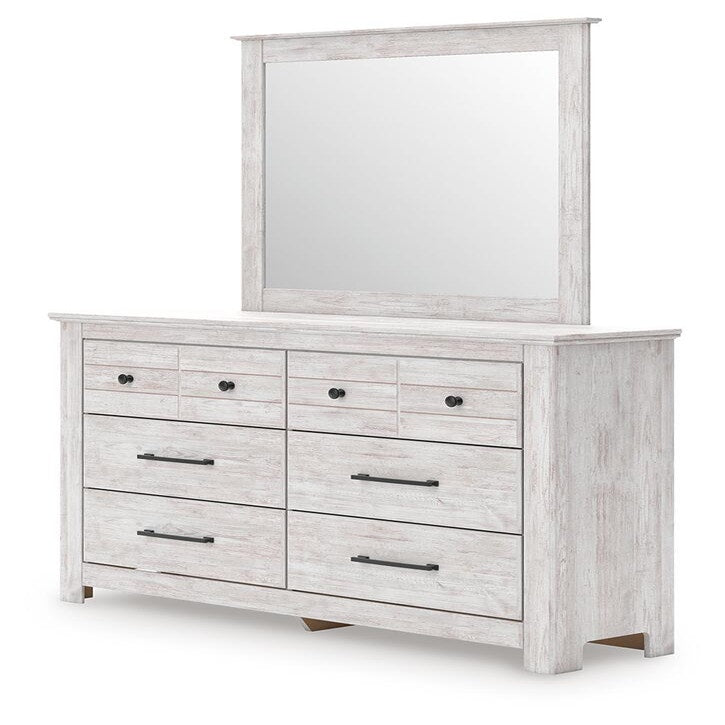 Makidern Queen Panel Bed, Dresser, Mirror and Nightstand (PCB1171-SI) - Image 8