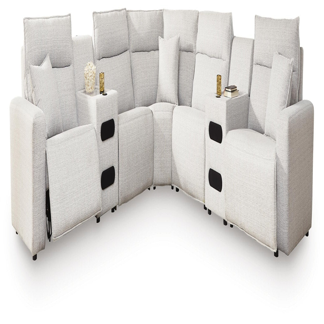 Modmax II 7-Piece Power Reclining Sectional with Audio Consoles (65907-SI)