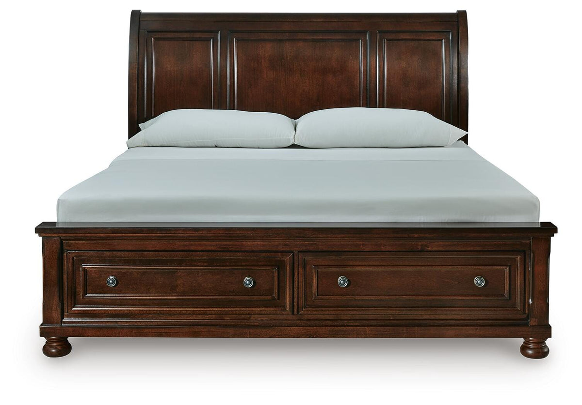Porter Sleigh Storage Bed - Rustic Brown  (B697-SI) - Image 4
