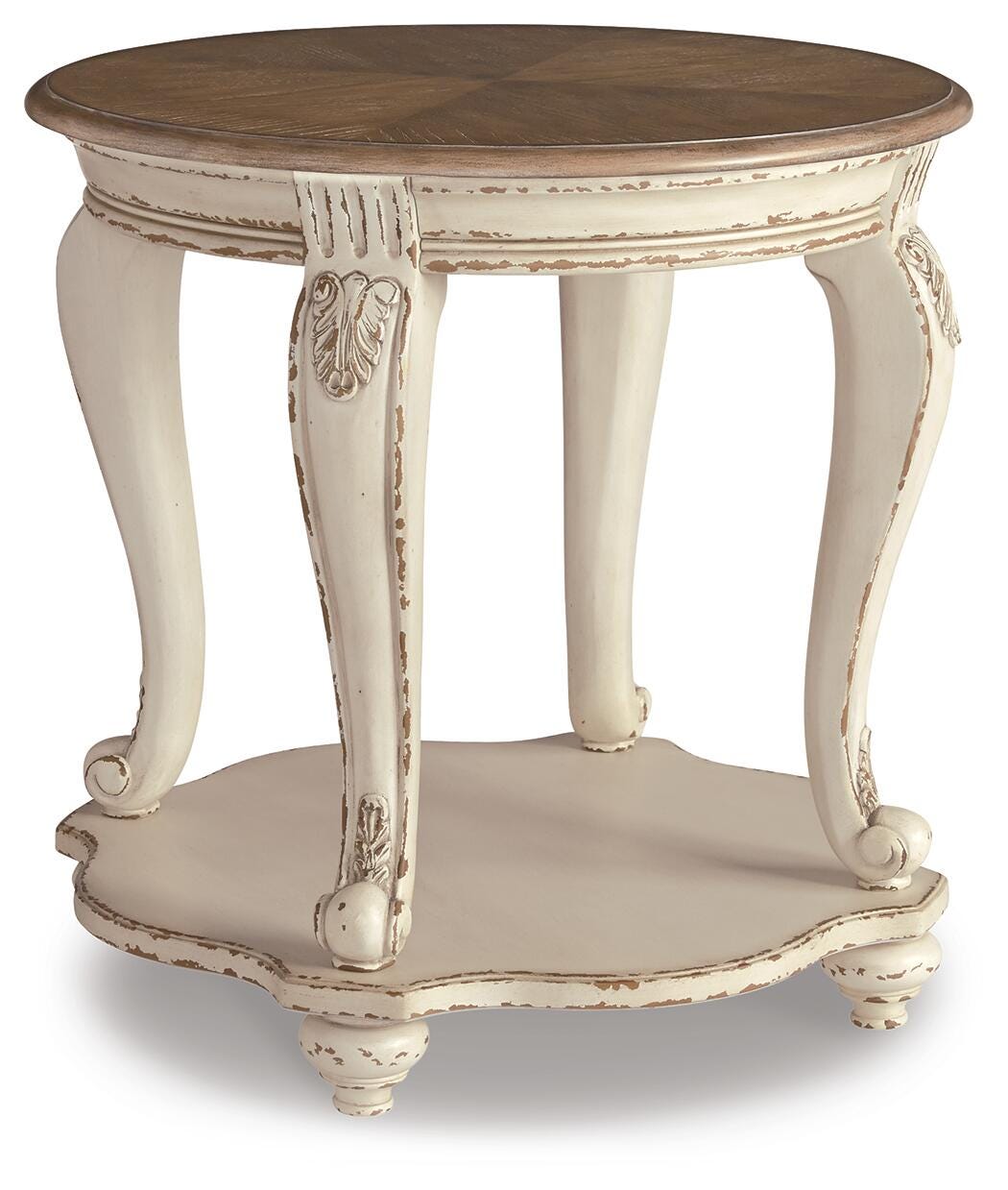 Realyn Coffee Table and 2 End Tables - White/Brown  (T743-SI) - Image 4
