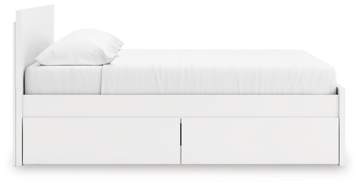 Onita Panel Platform Bed with Storage - White  (EB9630-SI) - Image 6