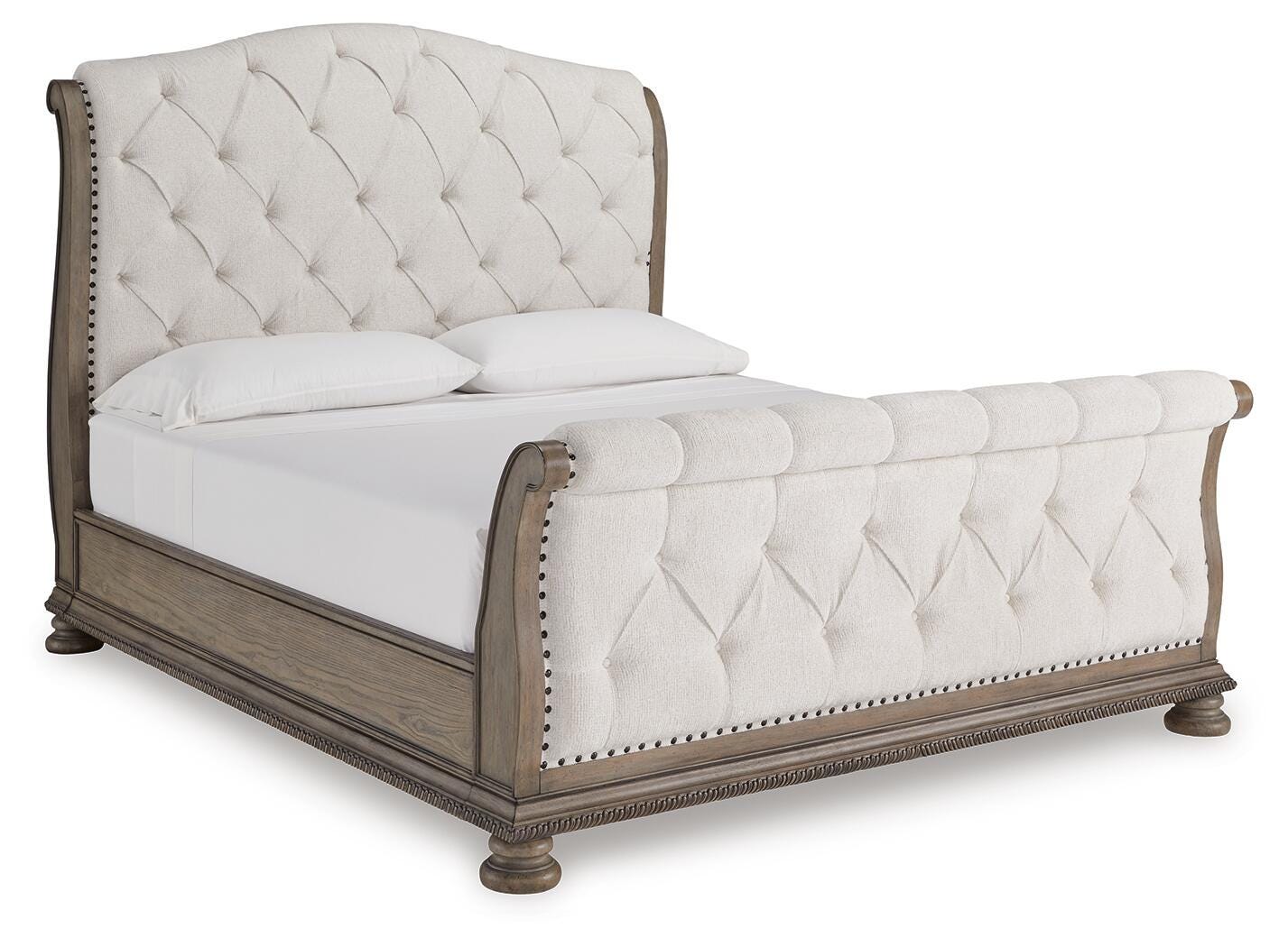 Ardenfield Sleigh Bed, Dresser, Mirror and Nightstand - Light Brown  (B944-SI) - Image 4