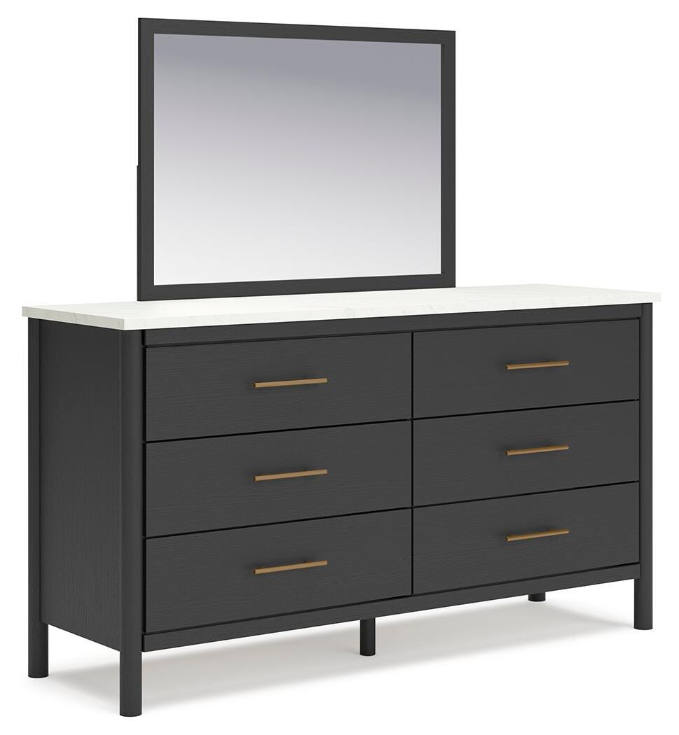 Cadmori Dresser and Mirror - Black/White  (B2616-SI) - Image 2