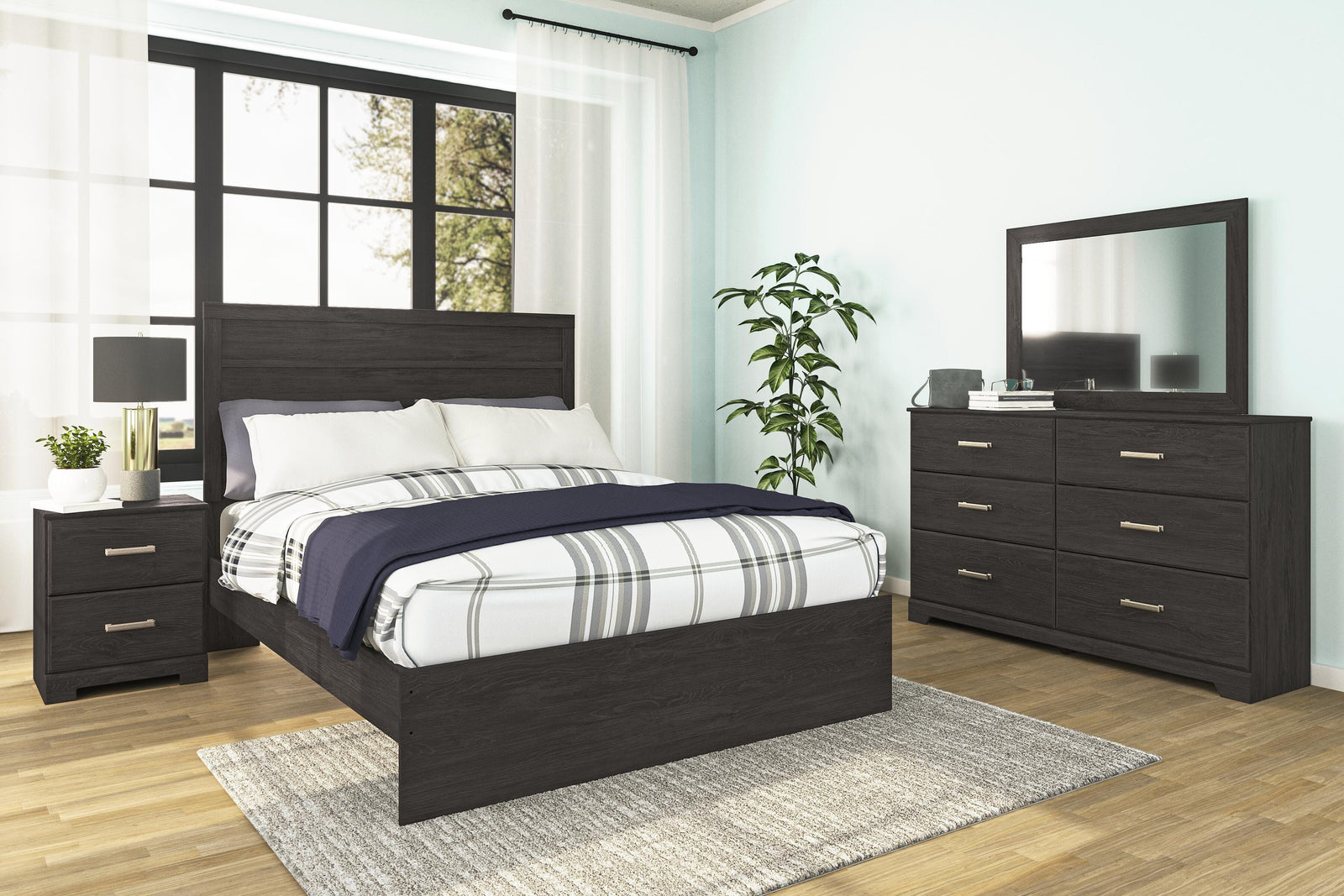 Belachime Nightstand - Charcoal  (B2589-SI) - Image 5
