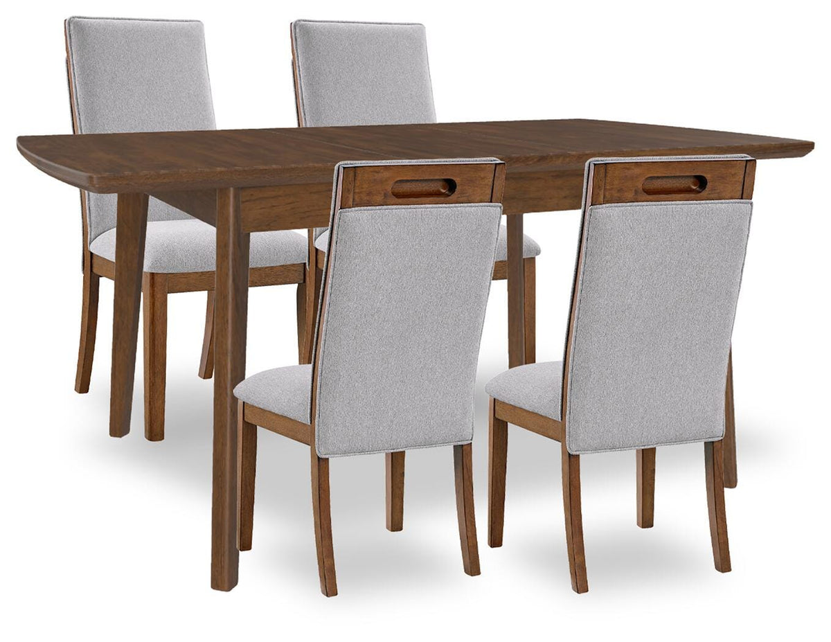 Lyncott Extension Dining Table and 4 Chairs (D615-SI)