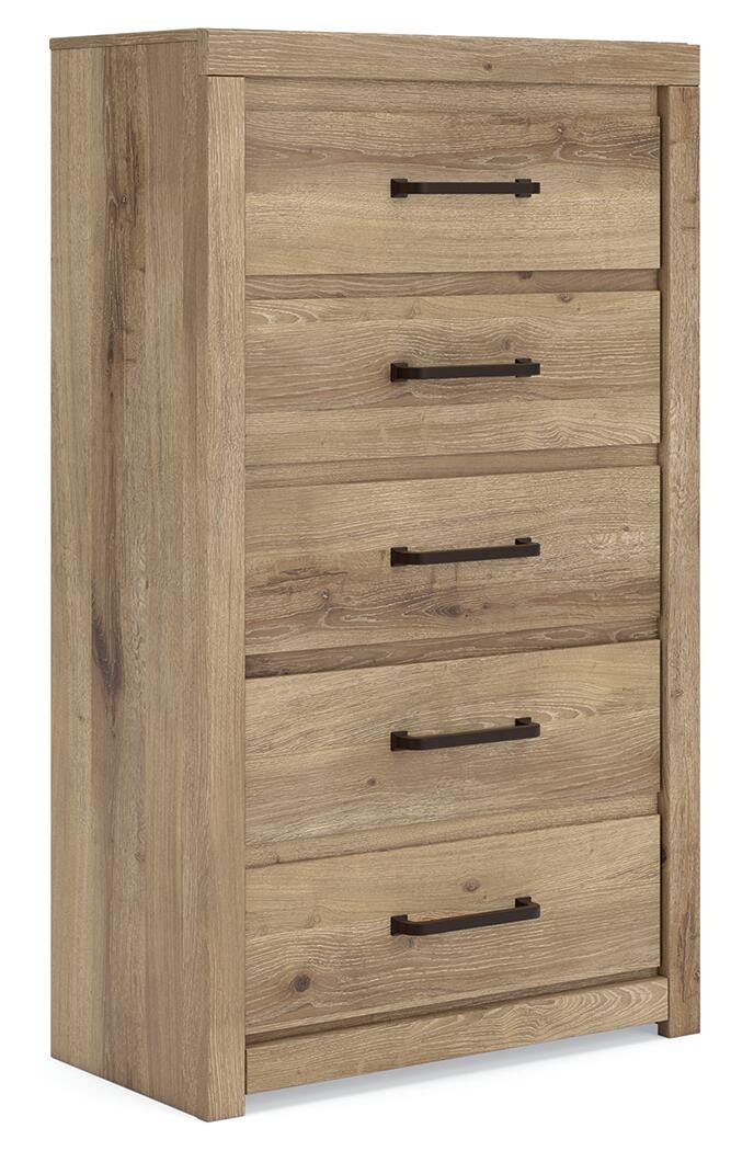 Brozmont Chest of Drawers - Tan  (B1045-SI)