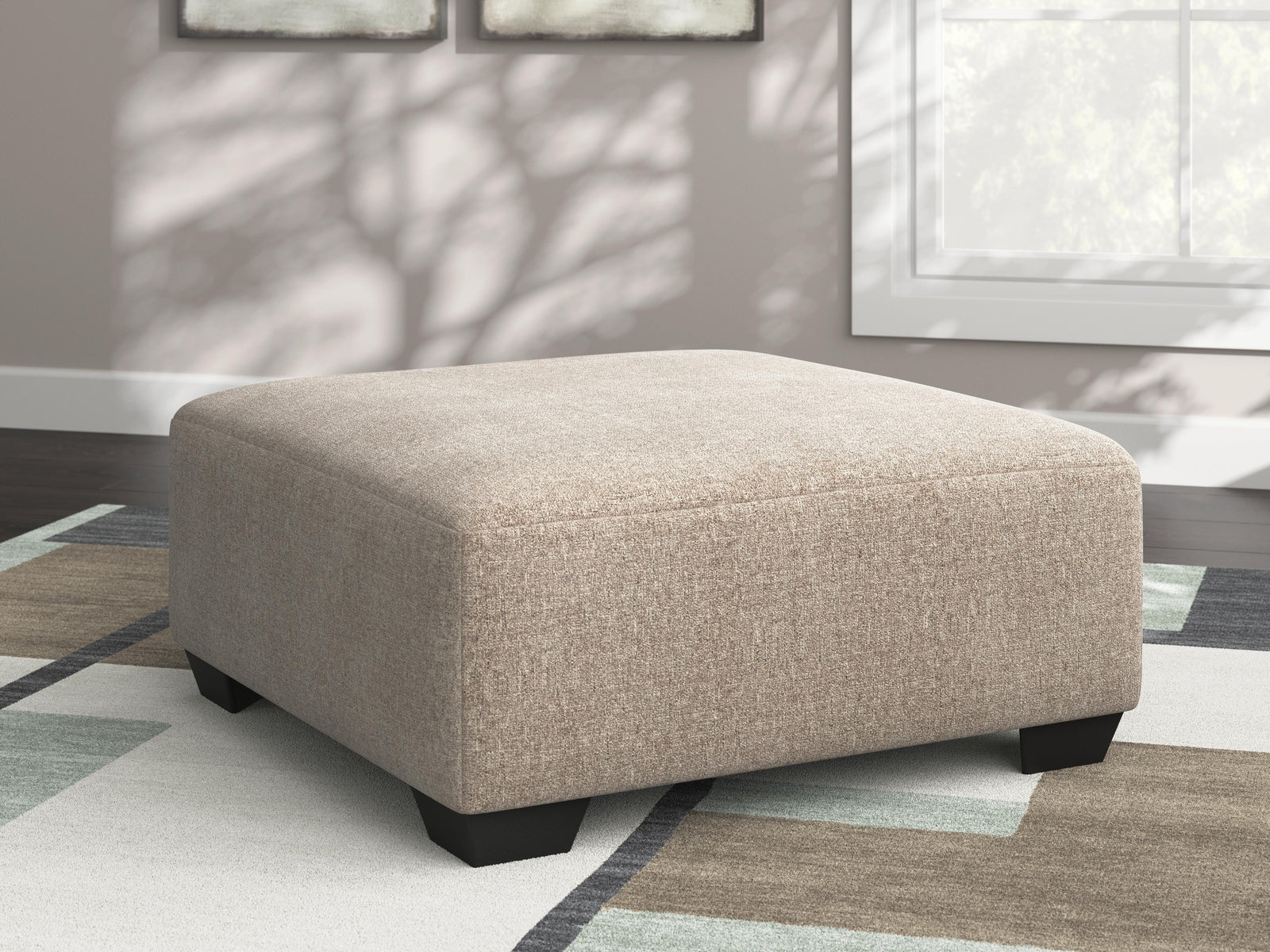 Newellen 3-Piece Sectional and Oversized Ottoman (48404-SI) - Image 10
