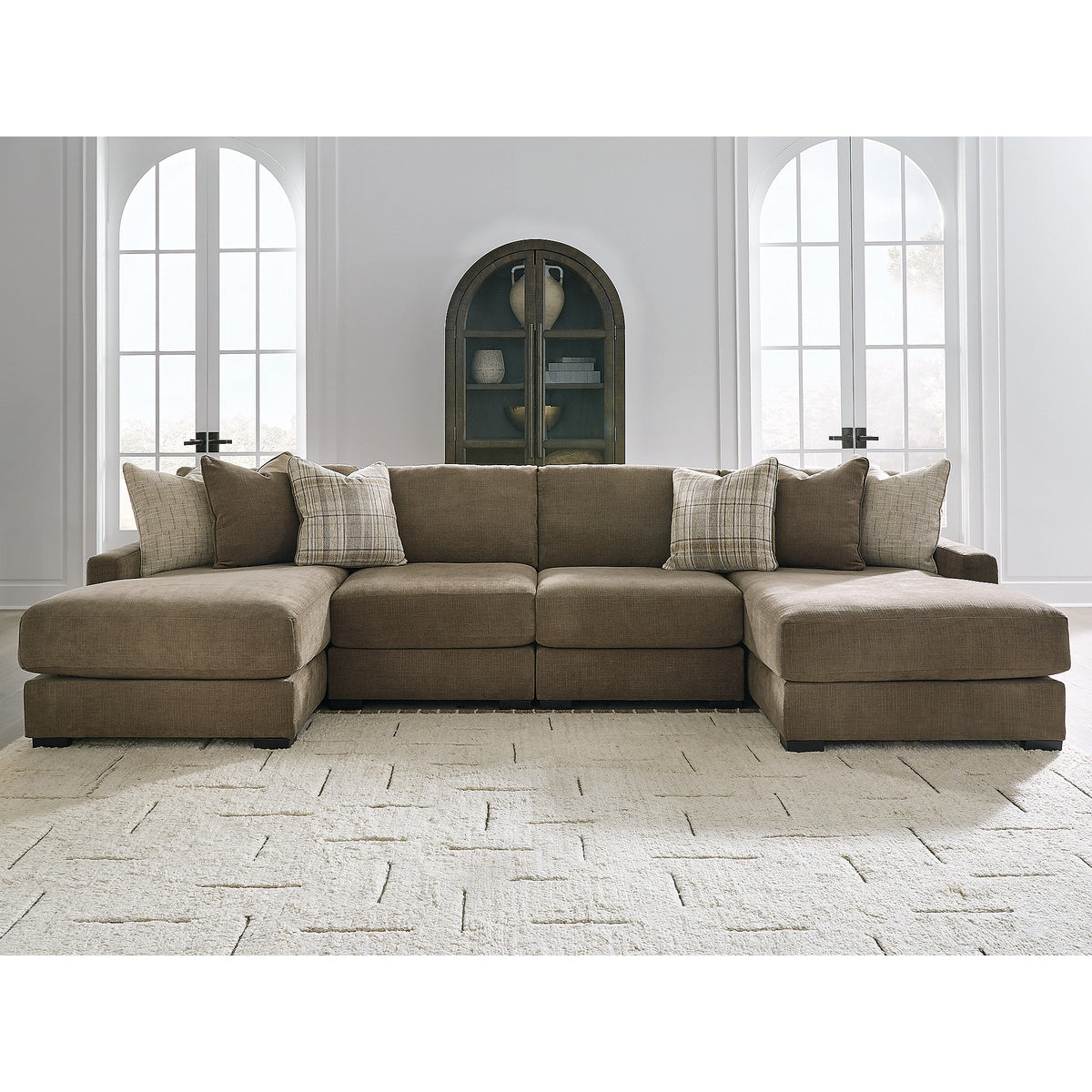 Camellia-Court 4-Piece Double Chaise Sectional (68207S9-SI) - Image 4