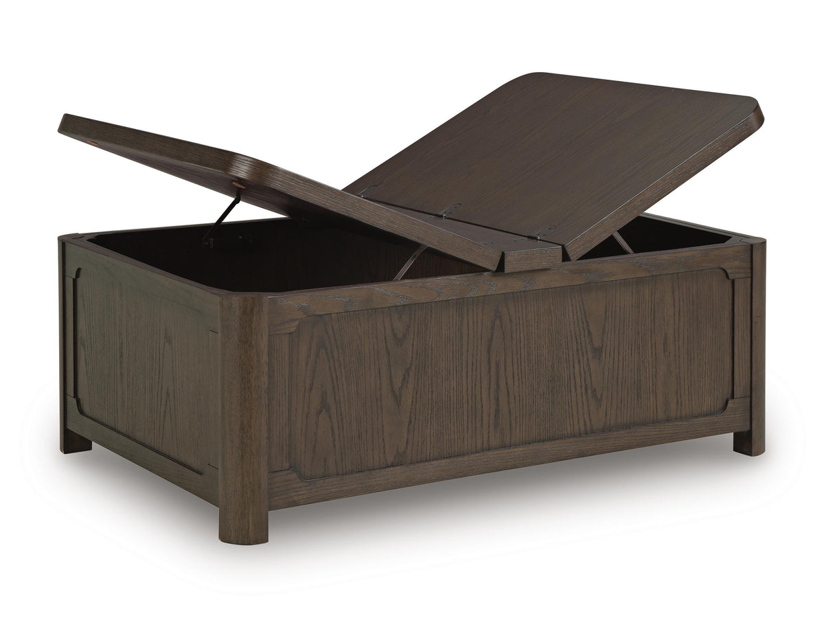 Breckington Coffee Table With Storage - Dark Brown  (T678-SI) - Image 3