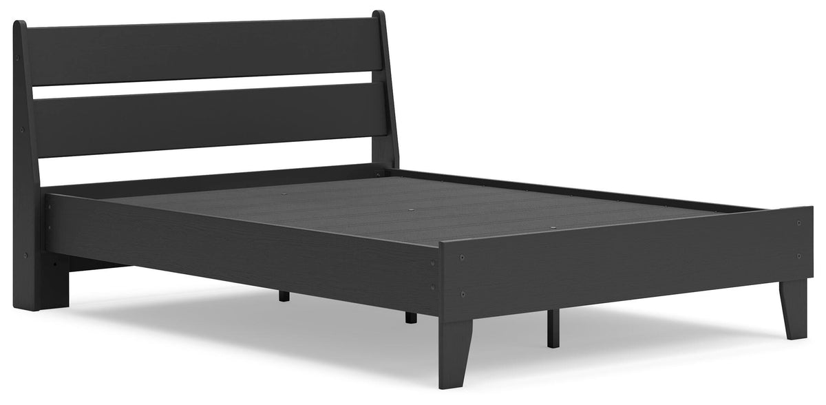Socalle Panel Platform Bed (Youth) - Black  (EB1865-SI) - Image 2
