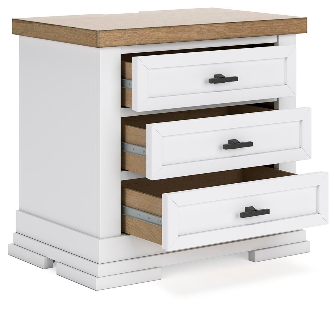 Ashbryn Panel Storage Bed, Dresser, Mirror and Nightstand - White/Natural  (B844-SI) - Image 18