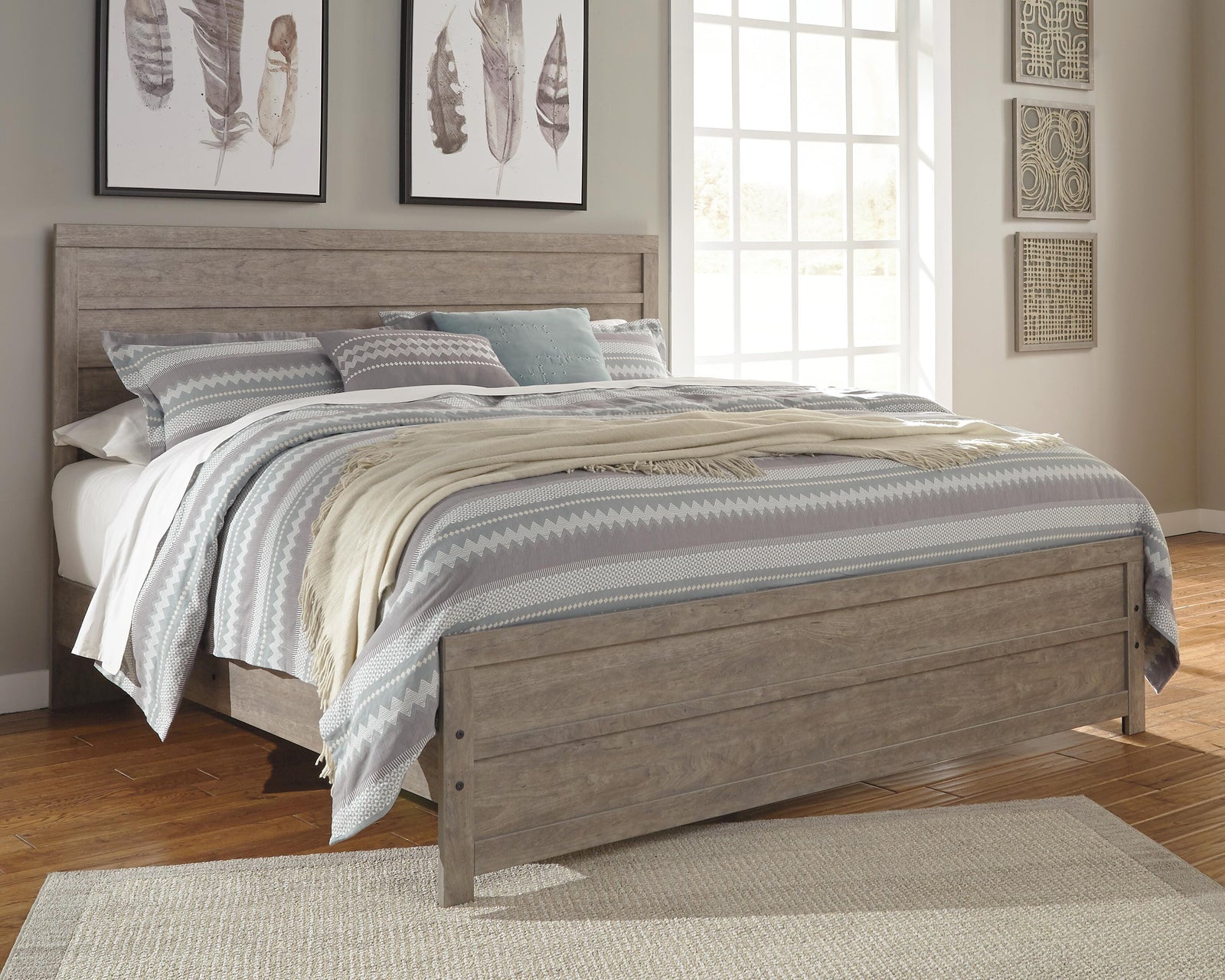Culverbach Panel Bed, Dresser, Mirror and Chest - Gray  (B070-SI) - Image 9