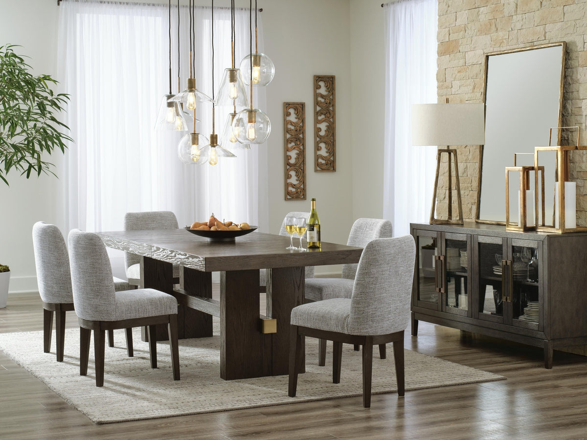 Burkhaus Dining Table and 8 Chairs (D984-SI)