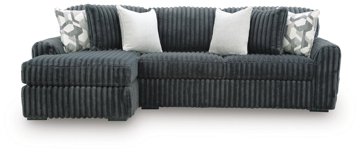 Midnight-Madness 2-Piece Sectional Sofa Chaise (98105-SI)