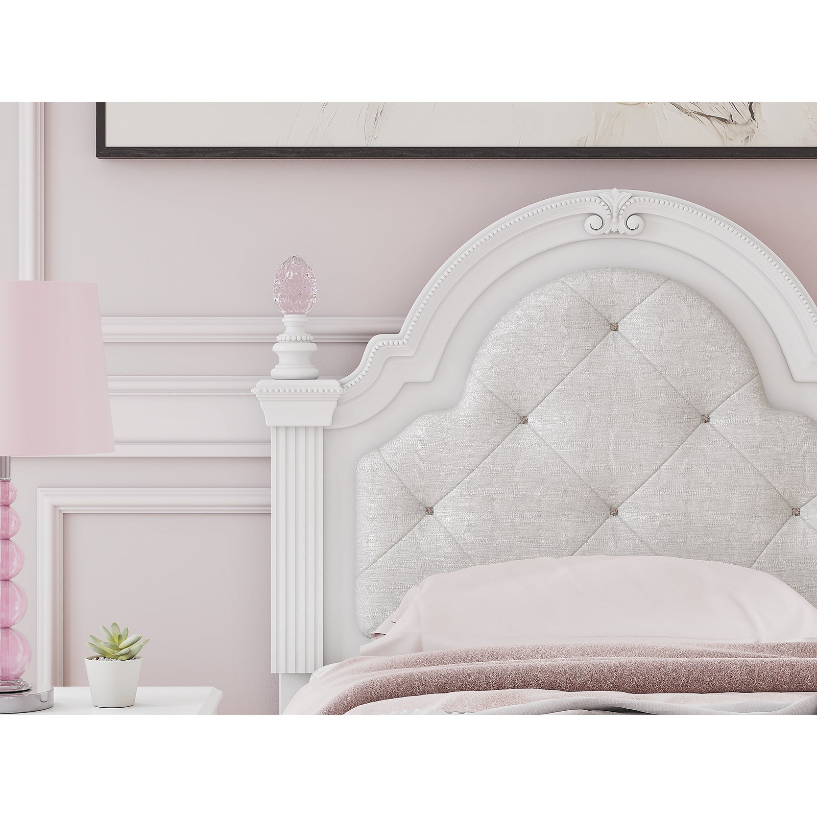 Kozlani Twin Upholstered Panel Bed (PCB1819-SI) - Image 9