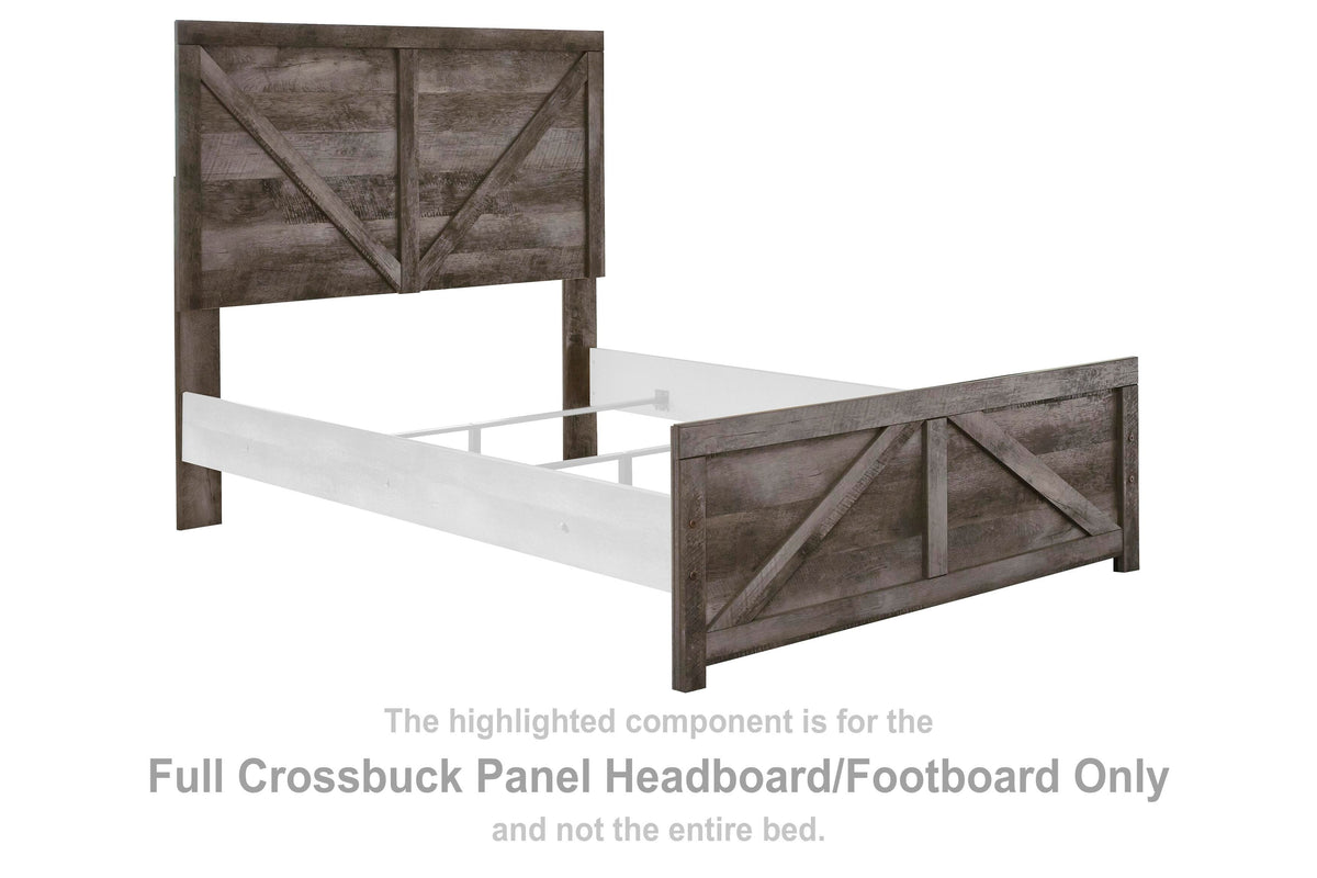 Wynnlow Crossbuck Panel Headboard/Footboard (Youth) - Gray  (B440-SI)