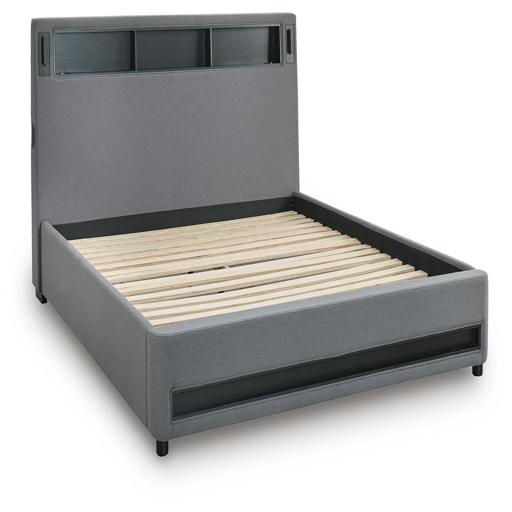 Finigale California King Upholstered Bed with Wireless Audio (PCB2721-SI) - Image 5