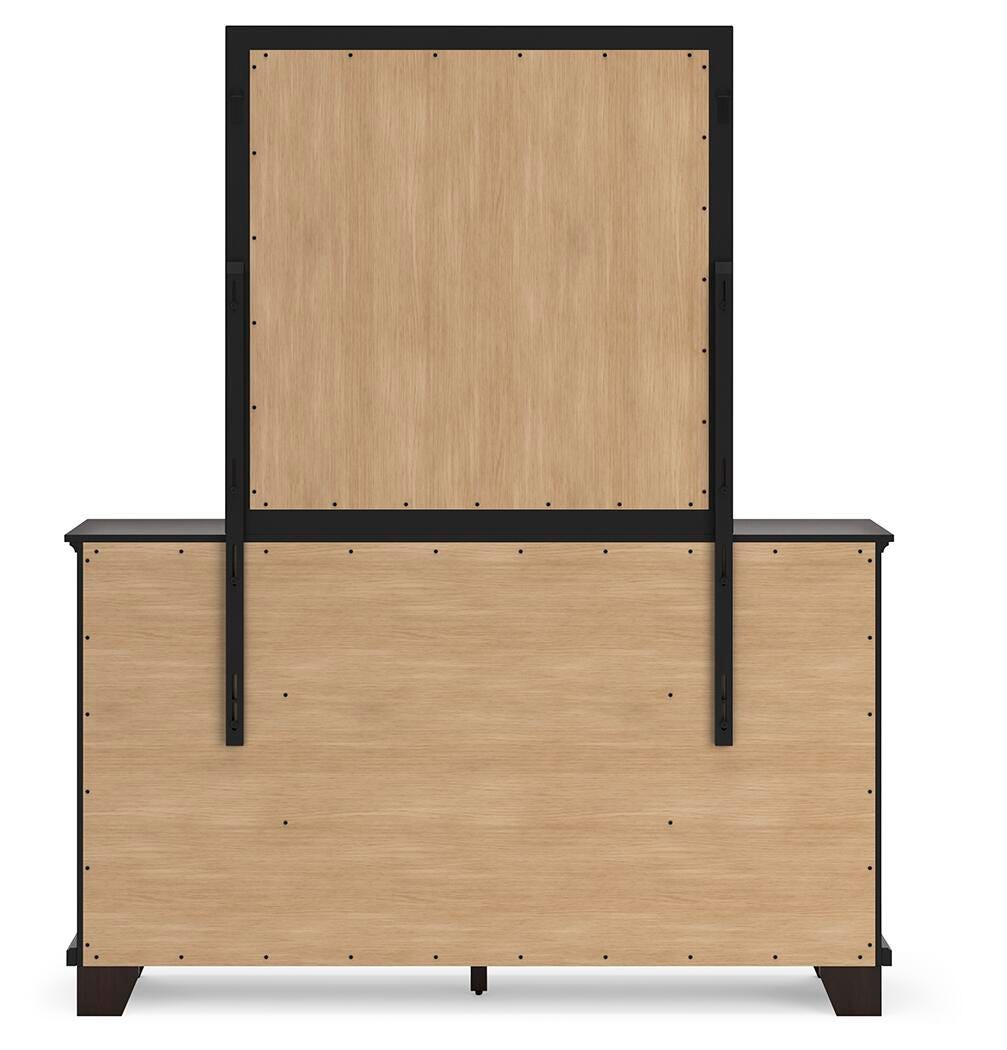Covetown Panel Bed, Dresser, Mirror and Nightstand - Dark Brown  (B441-SI) - Image 7
