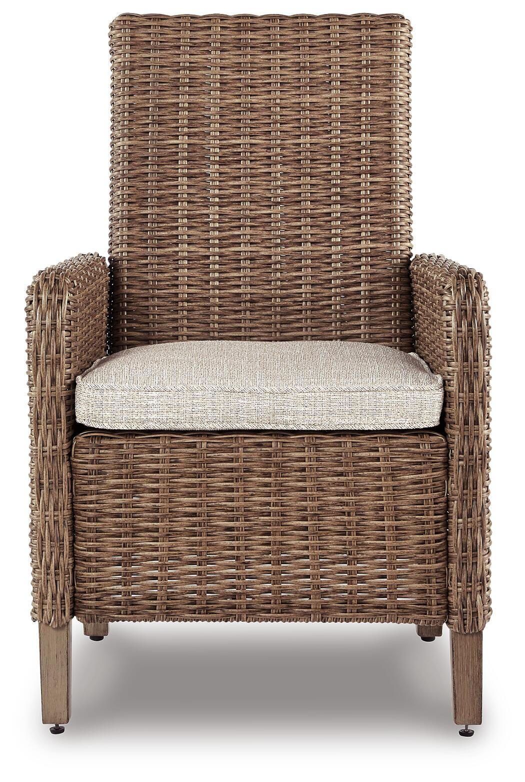 Beachcroft 4-Piece Outdoor Sectional, 2 Arm Chairs, Lounge Chair and Bench (P791-SI) - Image 5