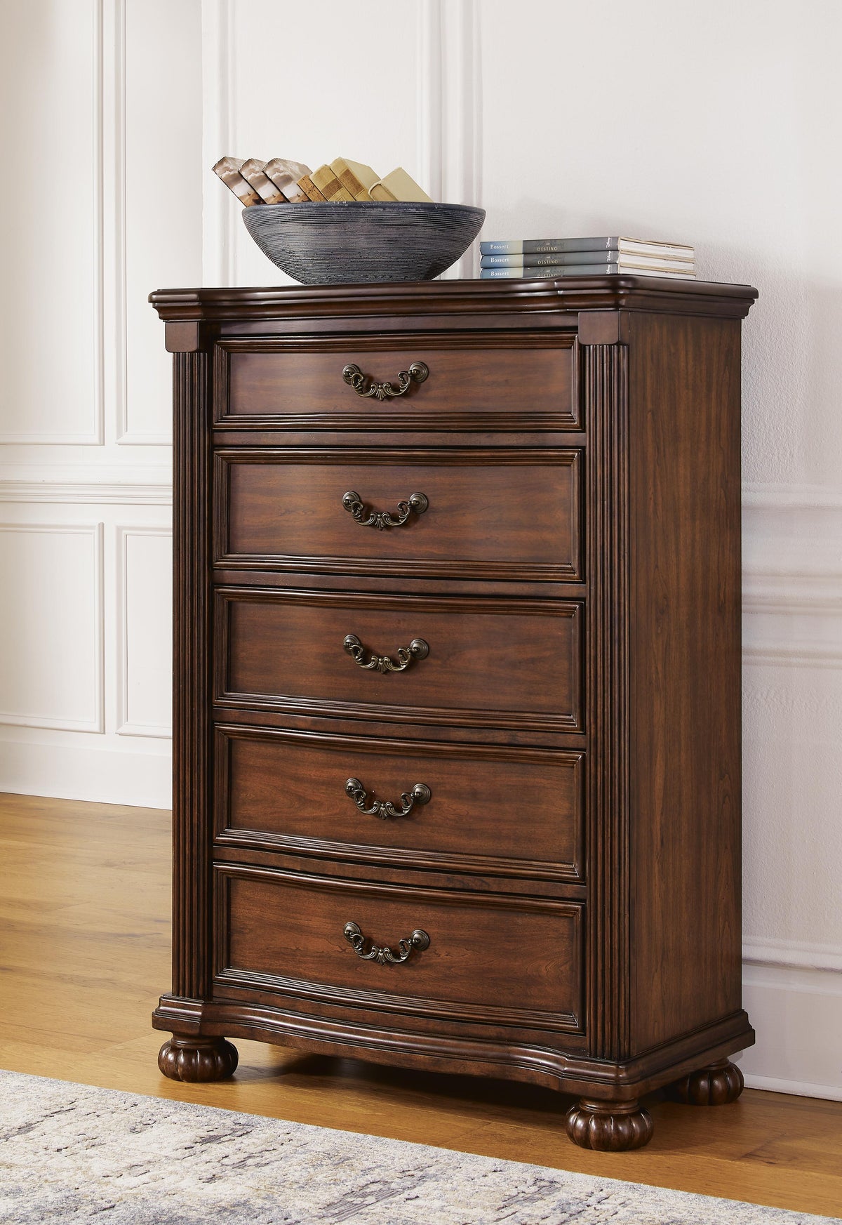Lavinton Poster Bed, Dresser, Mirror, Chest and 2 Nightstands - Brown  (B764-SI) - Image 19