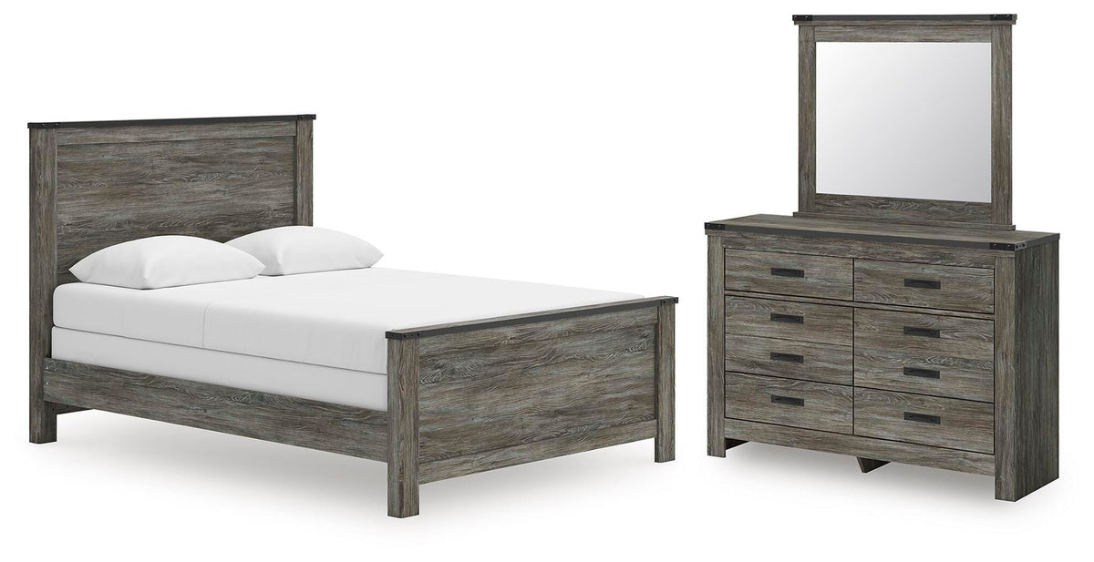 Frandern Panel Bed, Dresser and Mirror (B4480-SI)