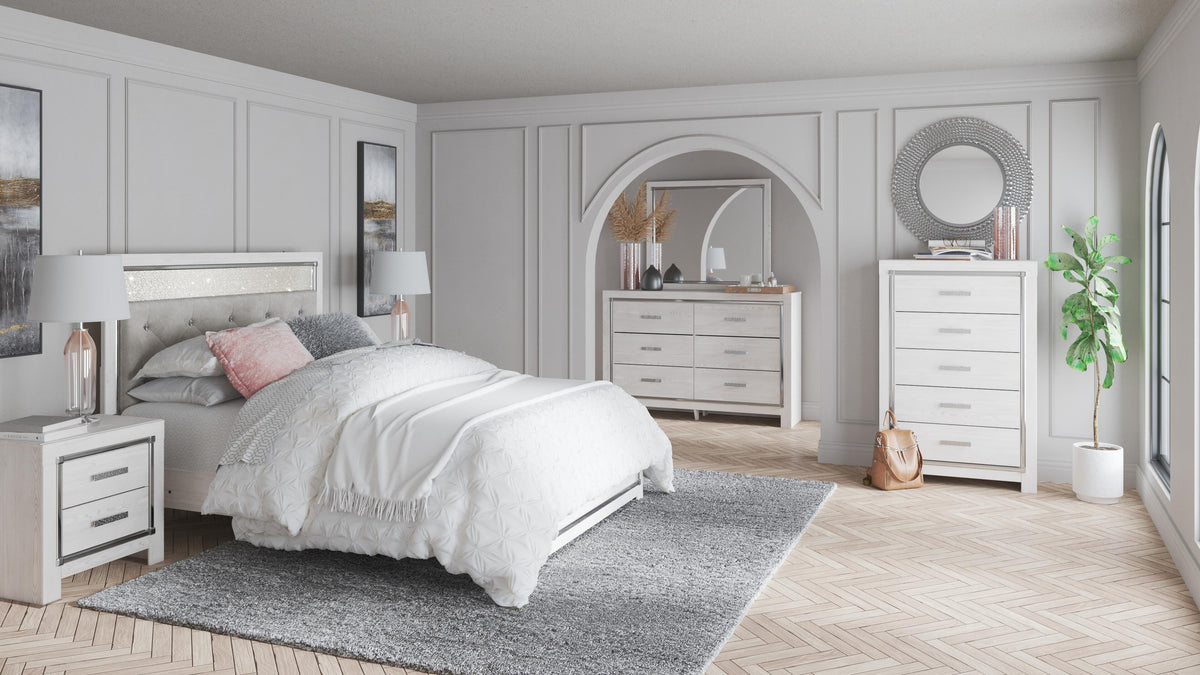 Altyra Panel Headboard, Dresser and Mirror - White  (B2640-SI) - Image 4