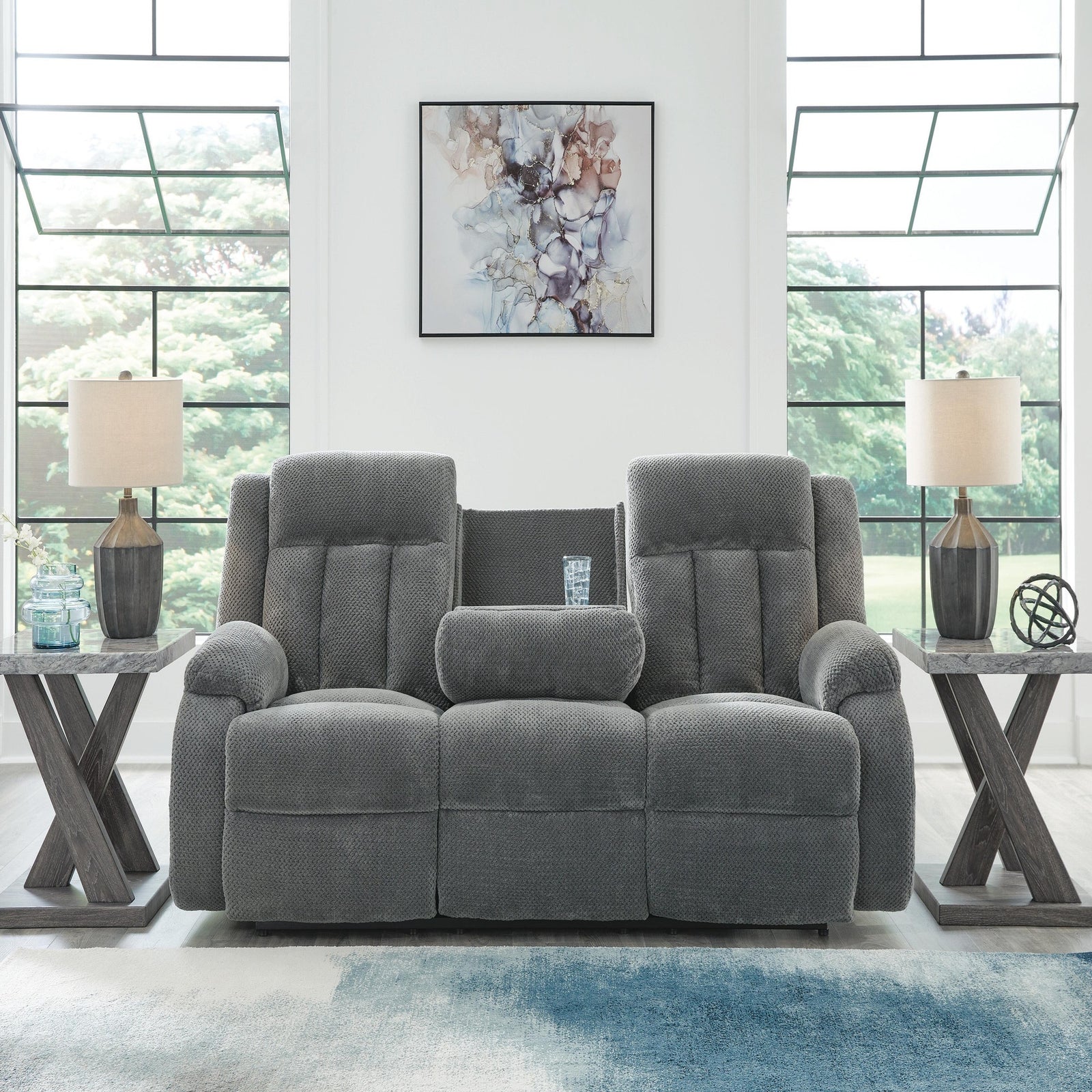 Observation Power Reclining Sofa with Drop Down Table (PC21405-SI) - Image 13