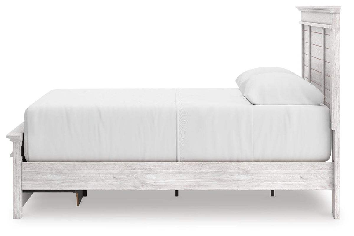 Makidern Queen Panel Storage Bed, Dresser and Mirror (PCB1171-SI) - Image 14