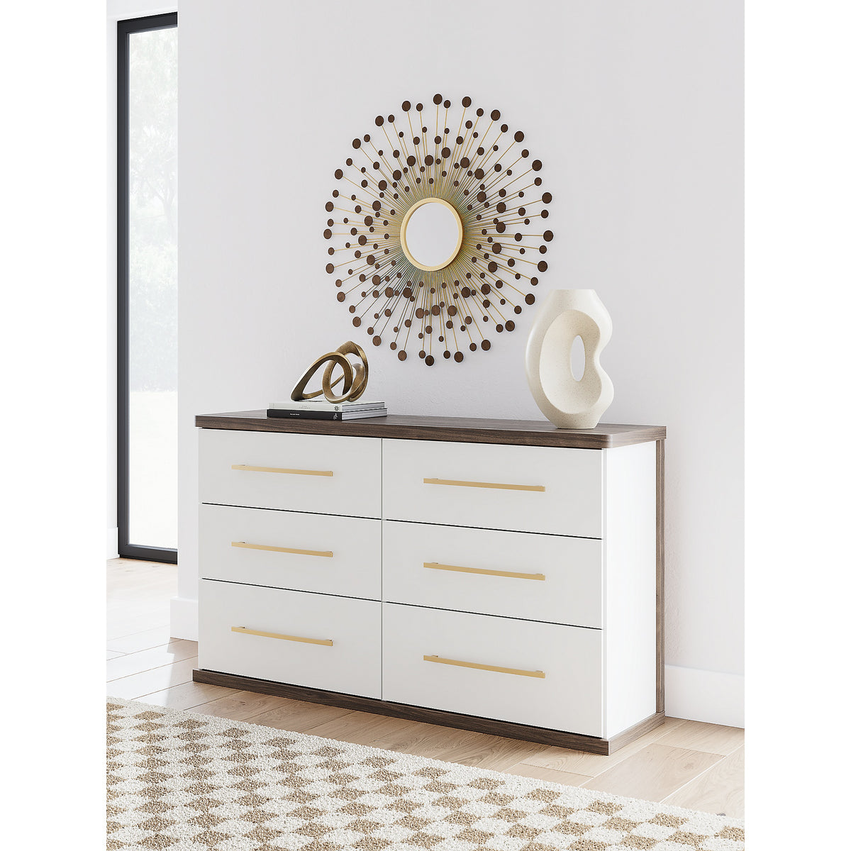 Kendanport King Upholstered Bed, Dresser and Nightstand (PCB1108-SI) - Image 27