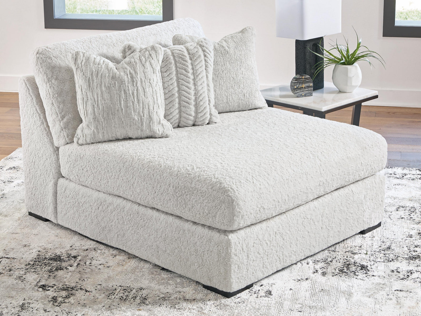 Cuddle Plush Oversized Armless Chaise (PC59106-SI) - Image 8