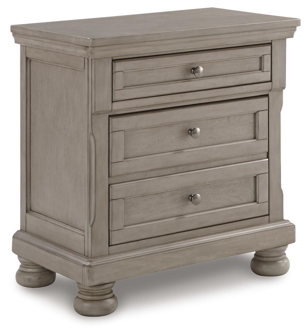 Lettner Panel Bed and 2 Nightstands (B733-SI) - Image 3