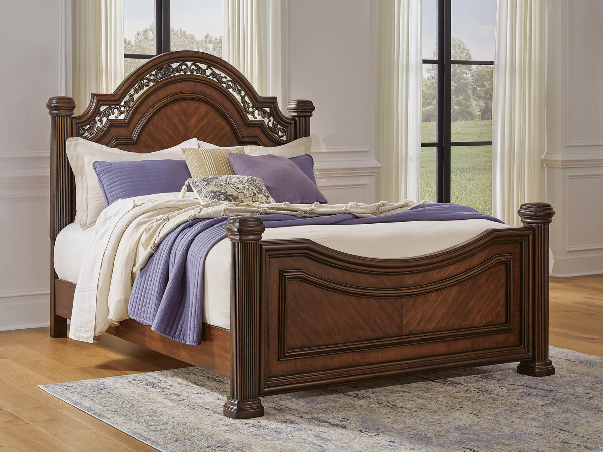 Lavinton Poster Bed - Brown  (B764-SI) - Image 2