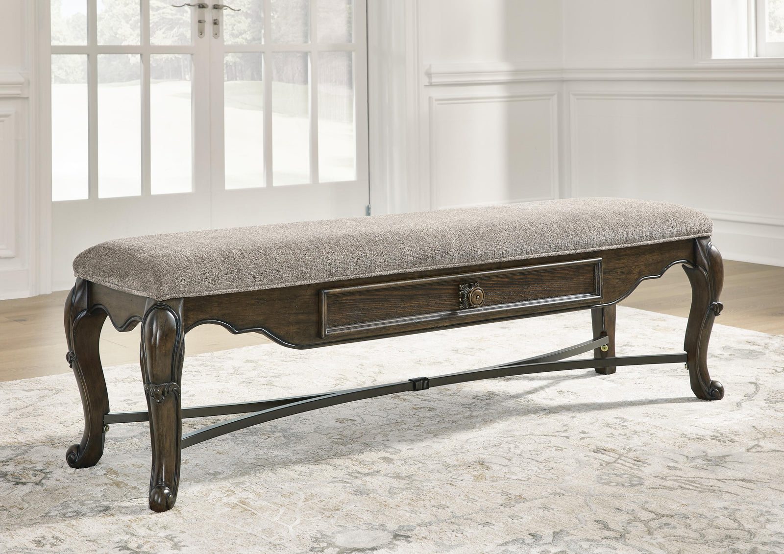 Maylee Extension Dining Table, 4 Chairs and Bench (D947-SI) - Image 15